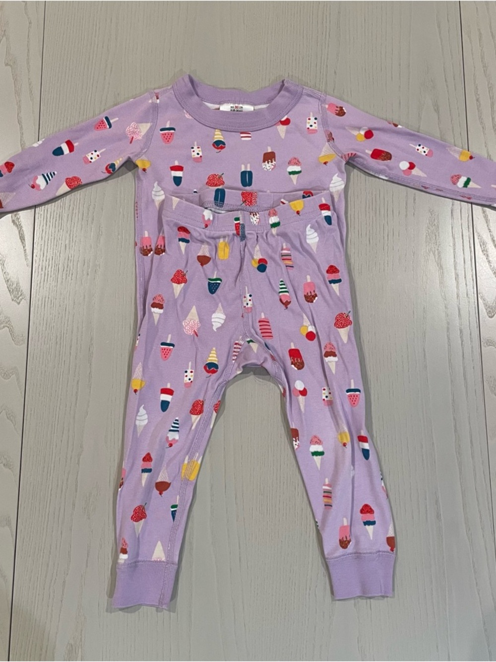 Hanna Andersson HannaJams Long John Pajama Set Triple Scoop Ice Cream 18-24M